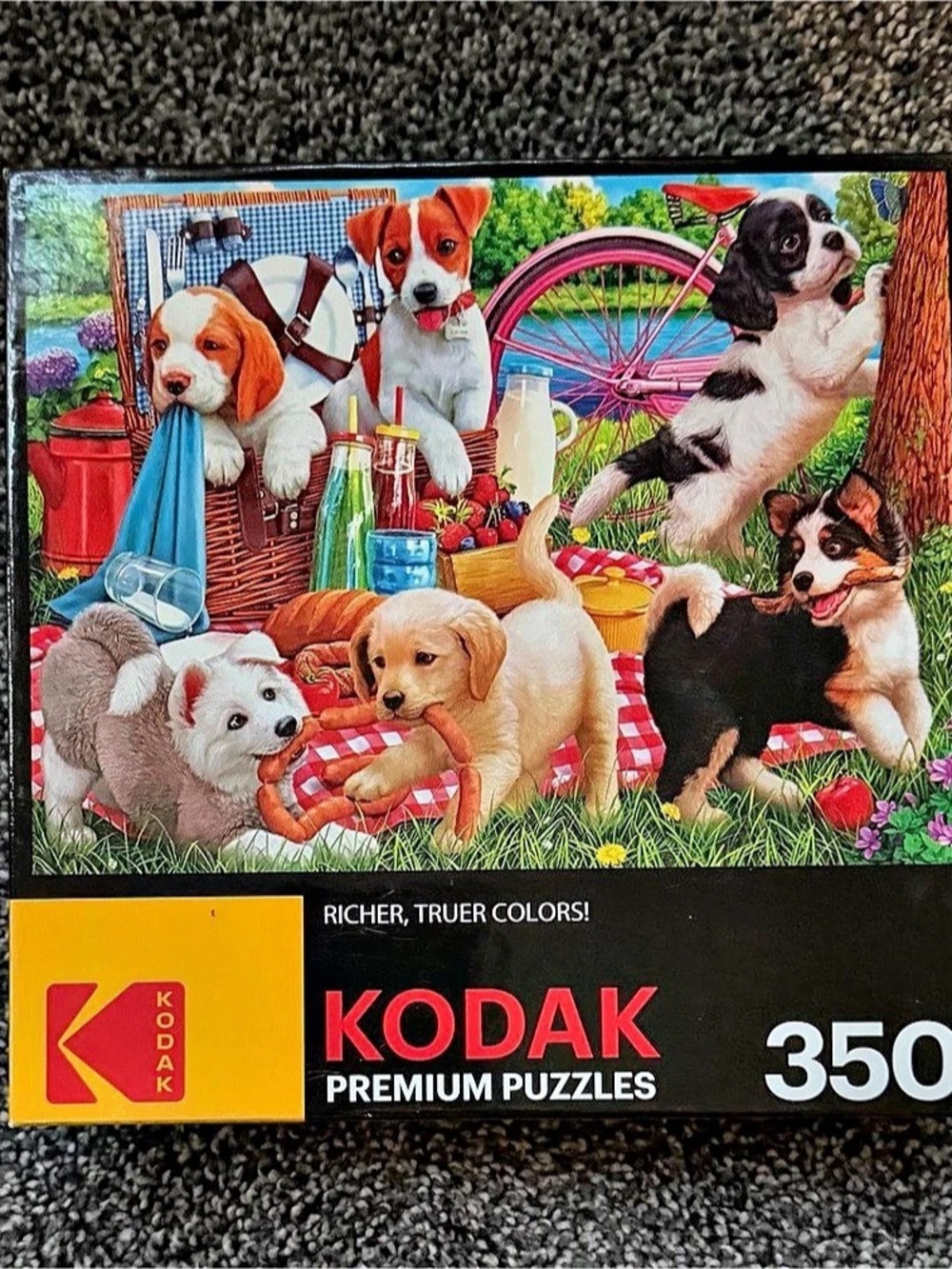 Kodak Premium Puzzles 350 Piece Puppy Picnic Puzzle